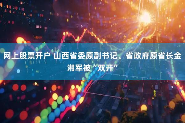 网上股票开户 山西省委原副书记、省政府原省长金湘军被“双开”